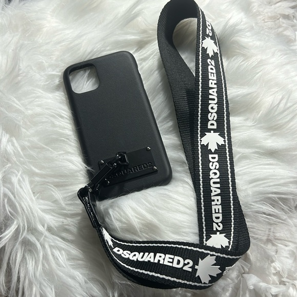 DSQUARED2 logo-embellished strap iPhone 11 case